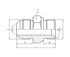 美制JIC螺紋74°錐面密封過(guò)渡接頭