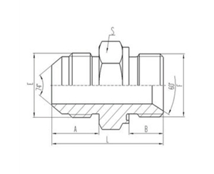 美制JIC螺紋74°錐面密封過(guò)渡接頭