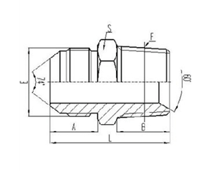 美制JIC螺紋74°錐面密封過(guò)渡接頭
