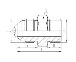 美制JIC螺紋74°錐面密封過(guò)渡接頭