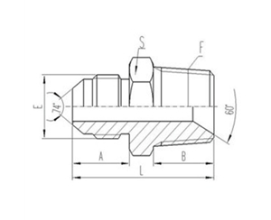 美制JIC螺紋74°錐面密封過(guò)渡接頭