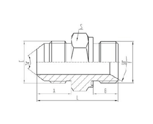 美制JIC螺紋74°錐面密封過(guò)渡接頭